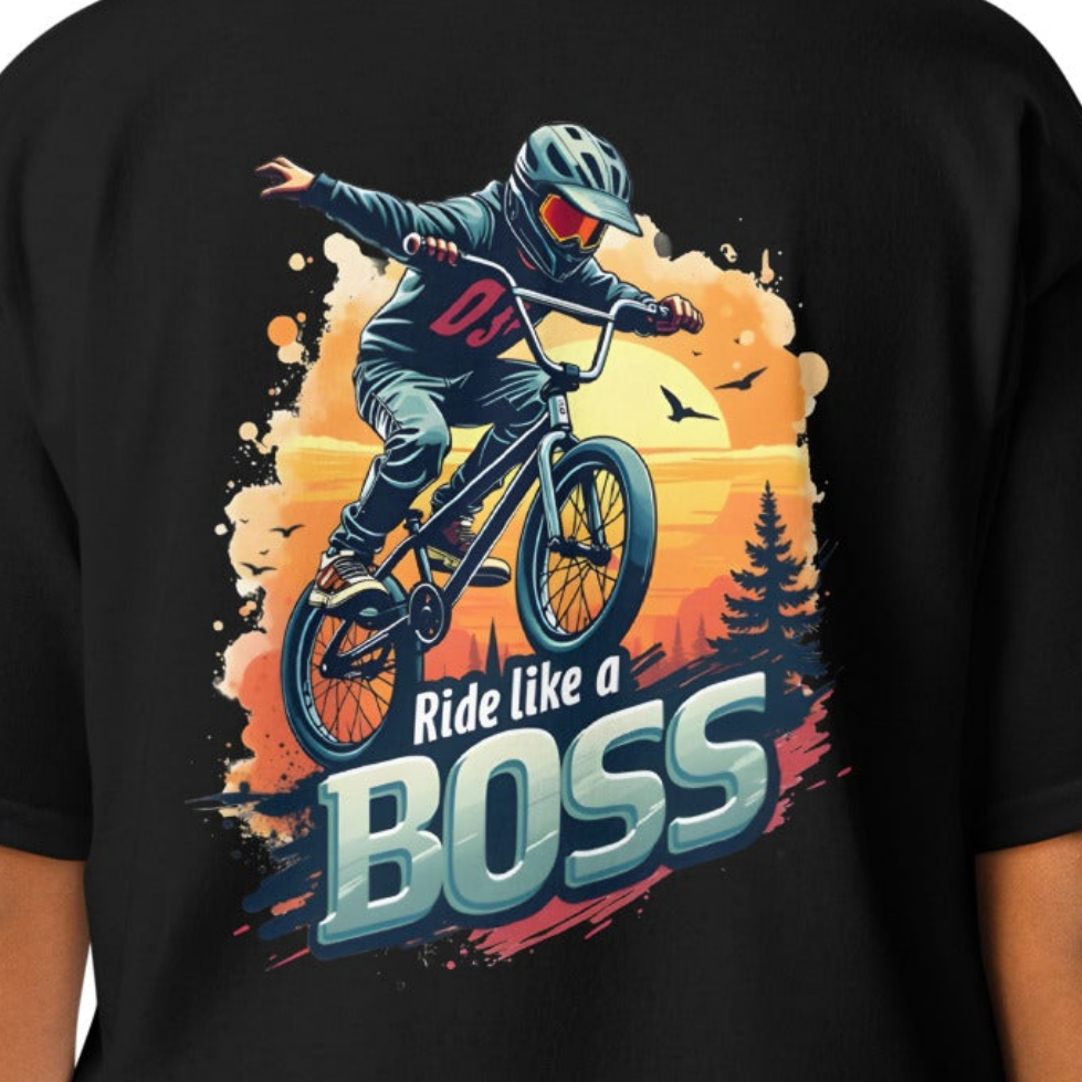 Youth Ride bmx like a boss heavy classic tee