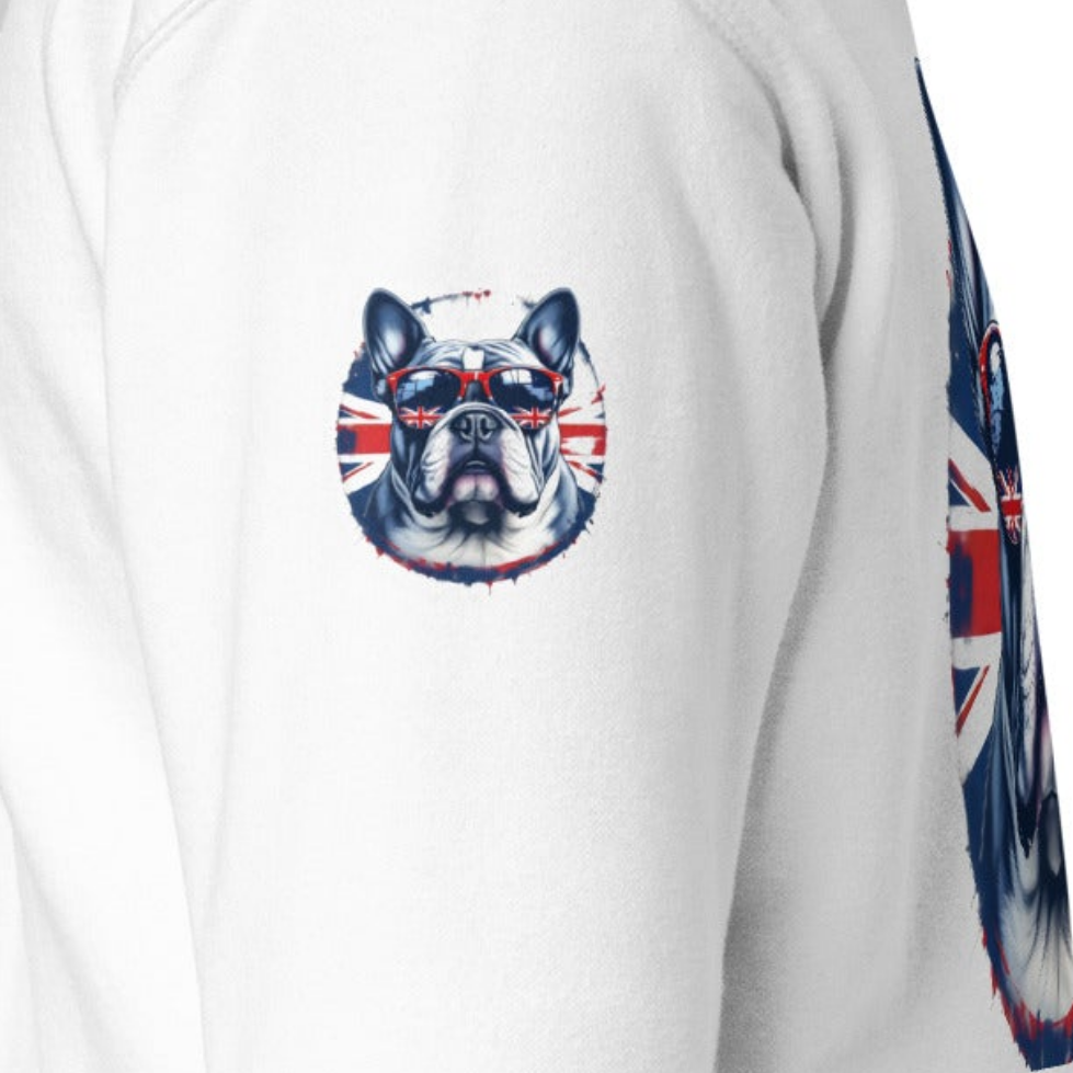 Unisex British bulldog British flag Premium Hoodie