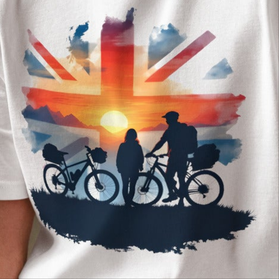 Unisex UK Adventure Sunset Classic white cotton t-shirt