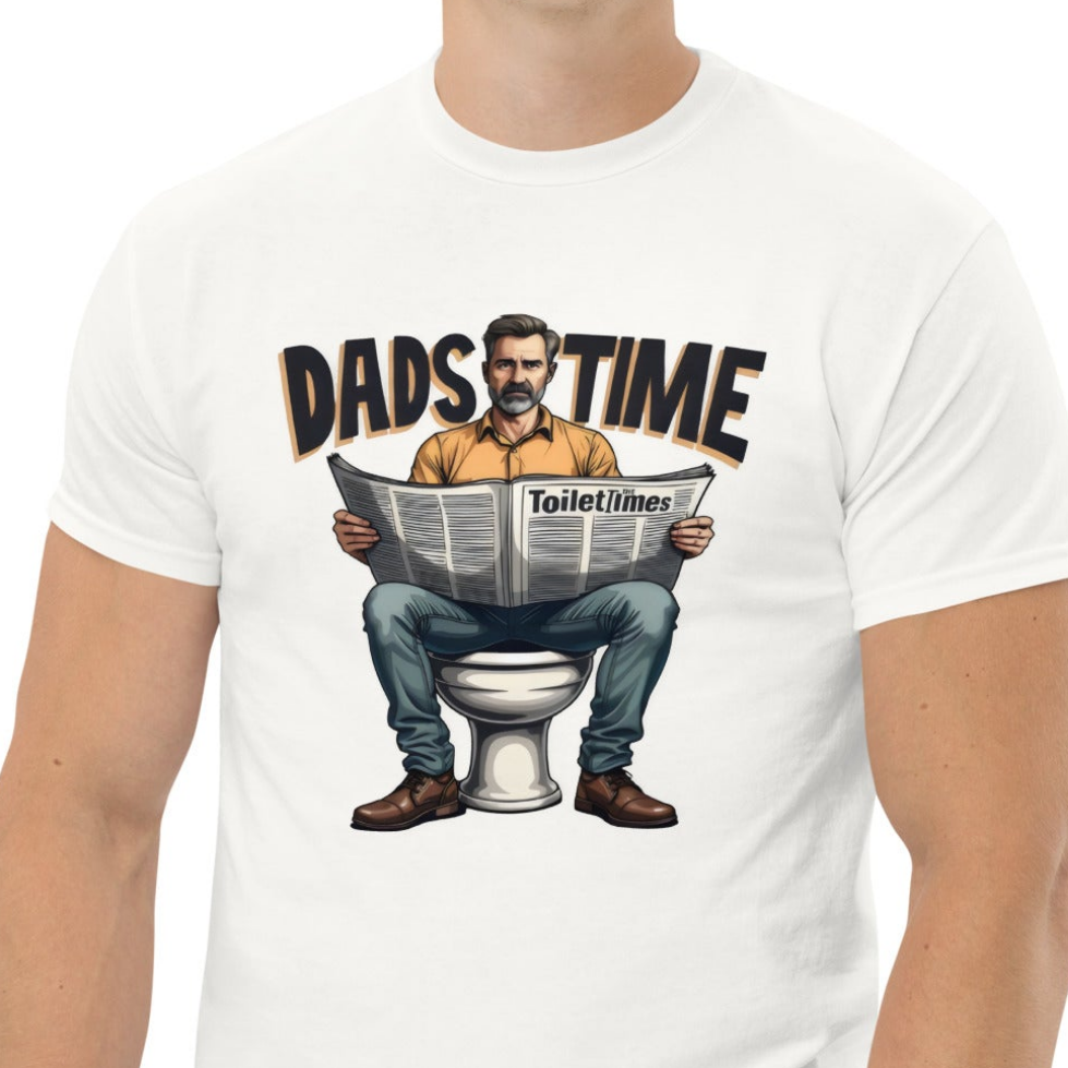 Men's sat on toilet dads time classic tee
