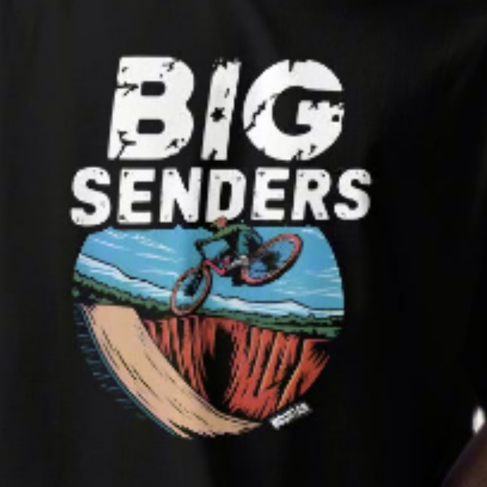 Oversized Big sender illustration bike-park classic weight t-shirt