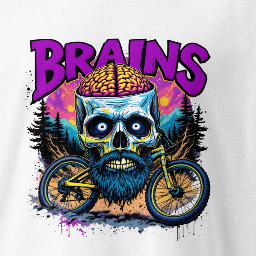 Oversized Brains Rider Twin Print heavyweight t-shirt