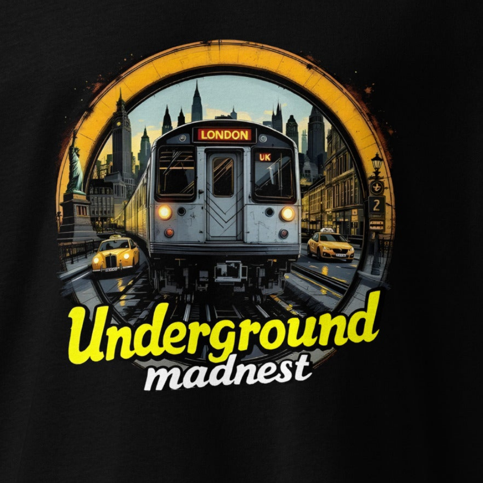 Oversized London Underground Madness heavyweight t-shirt