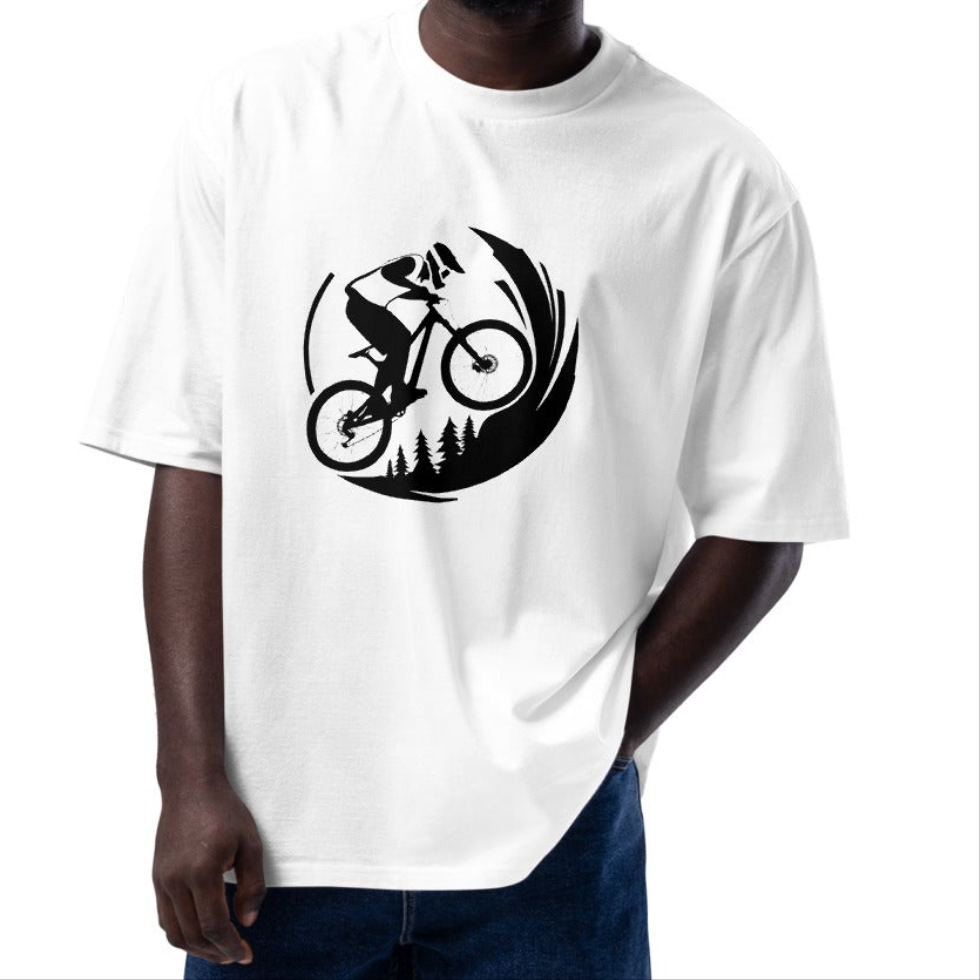 Oversized Mountain bike love by dbl heavyweight t-shirt