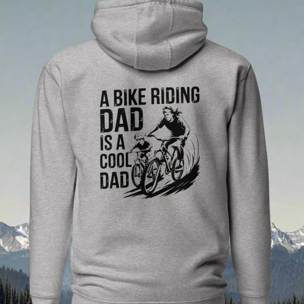 Mens A bike riding dad Is a cool dad Premium Hoodie