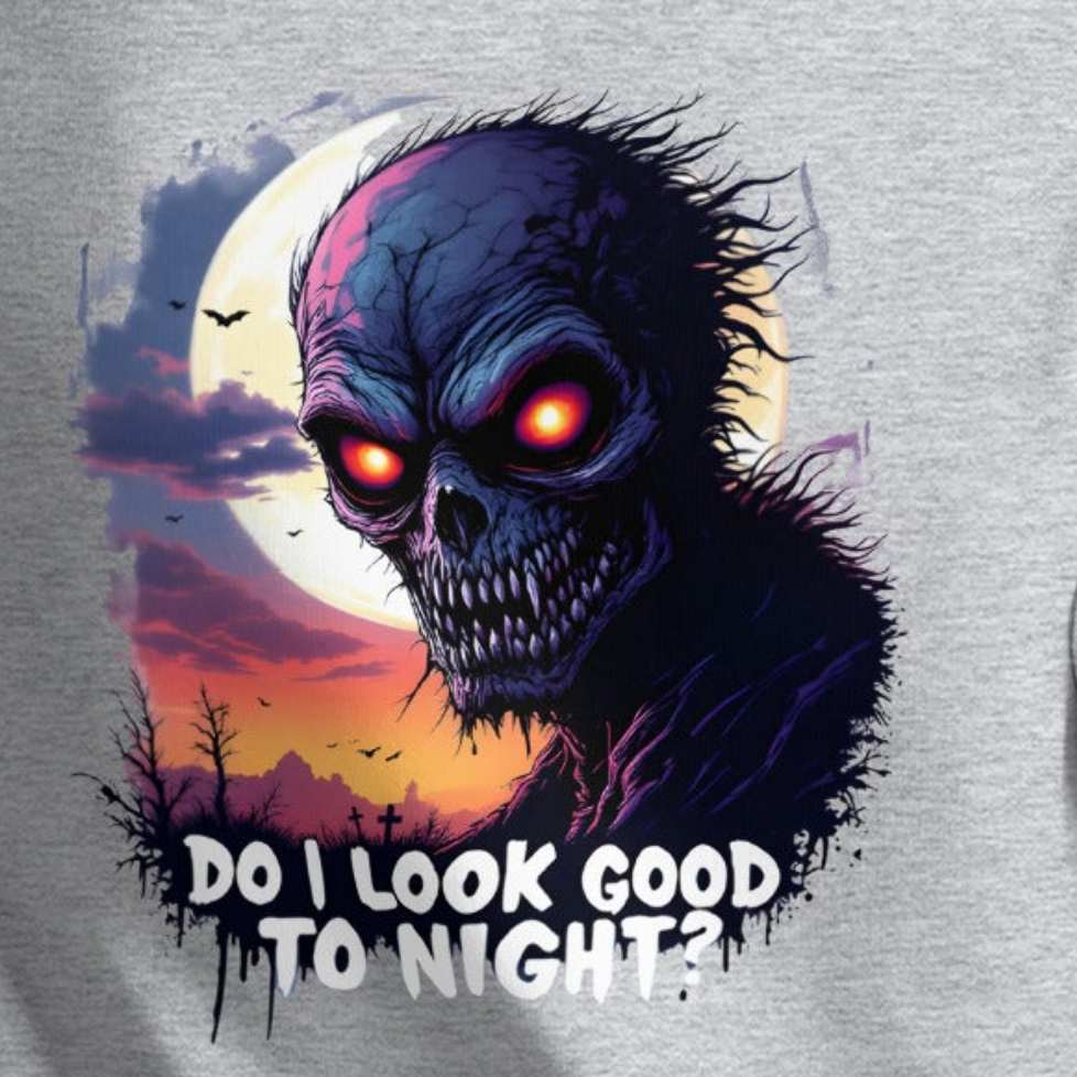 Unisex Spooky Do I look good tonight Halloween Hoodie