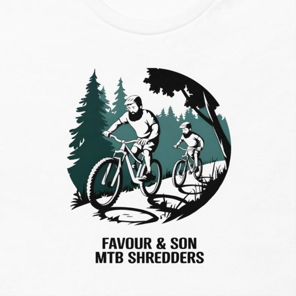 Men's Father and son illustrated style classic tee t-shirt