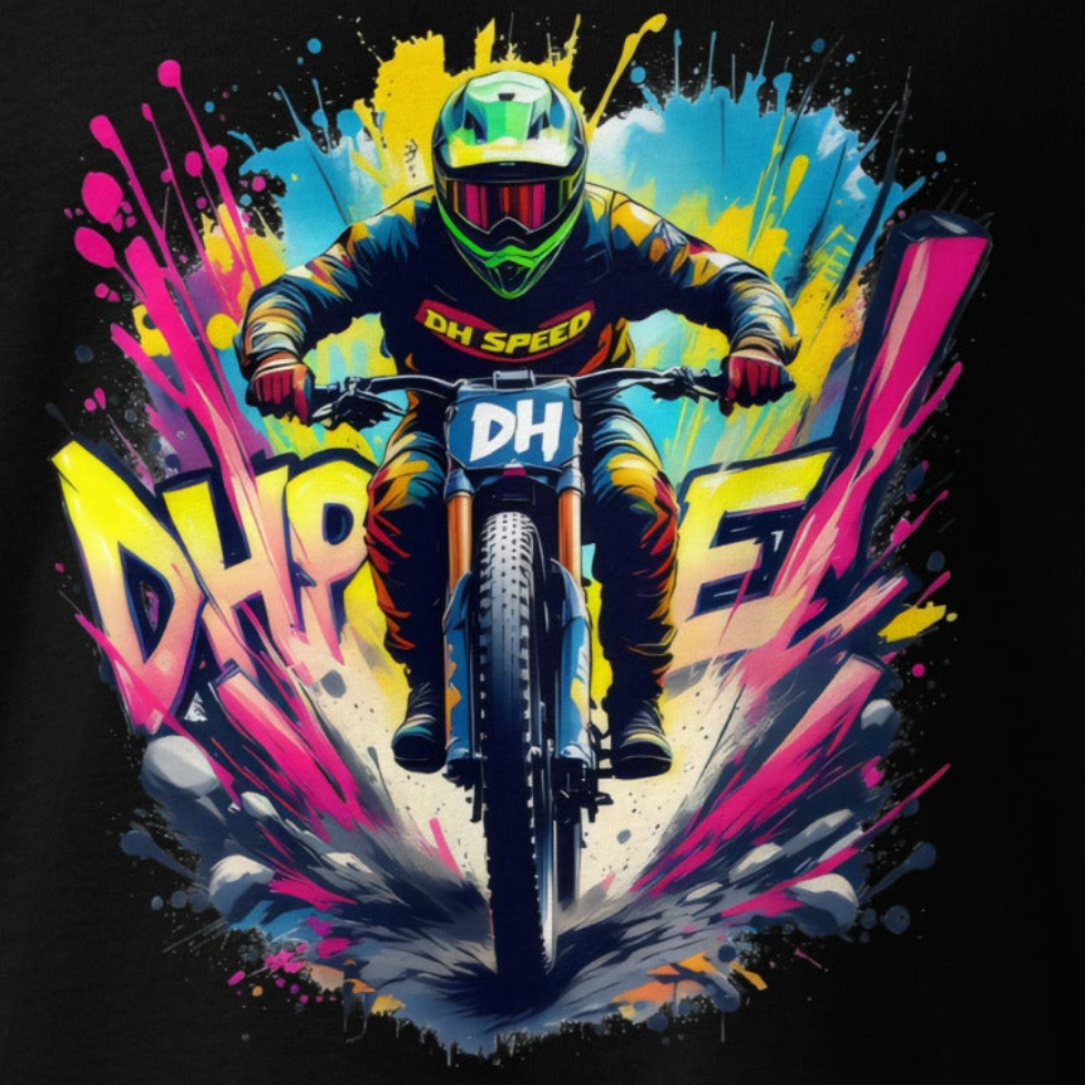 Oversized DH Bike Graffiti style heavyweight heavyweight t-shirt