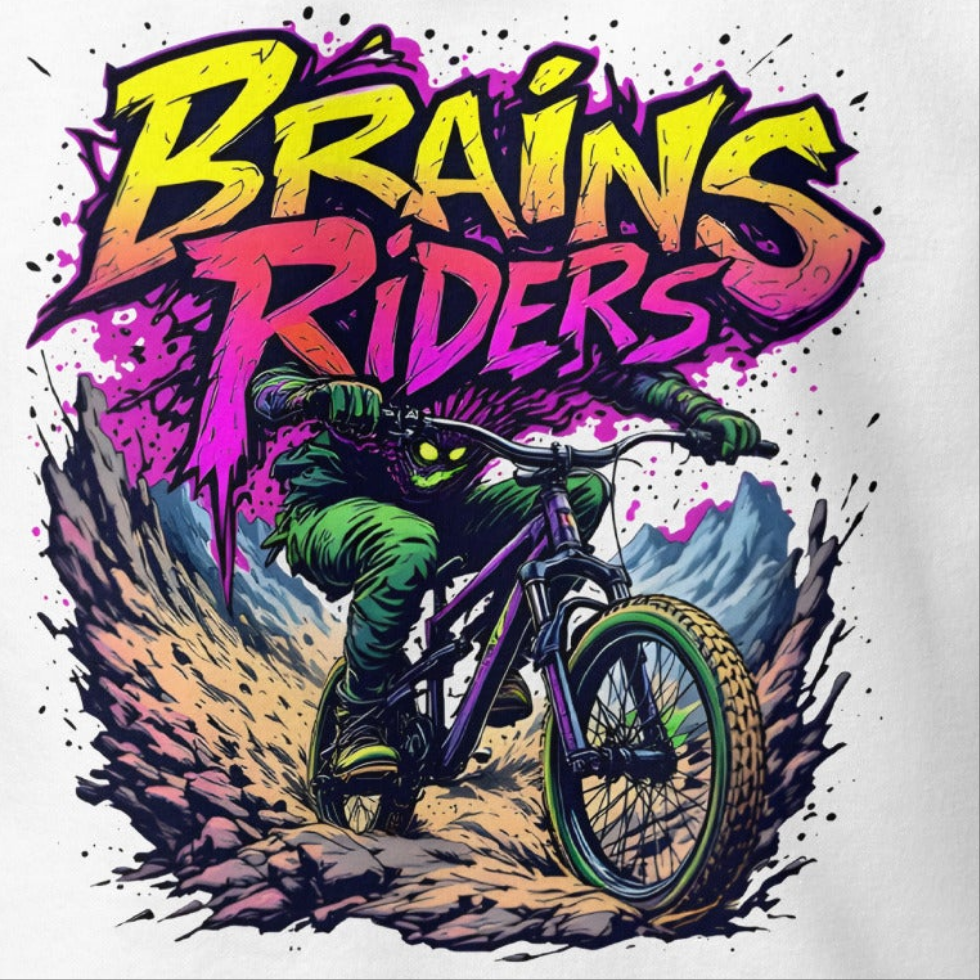 Unisex Brains riders no head premium single print Hoodie
