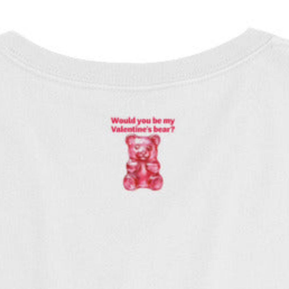 Unisex Pink gummy bear all over print Short Sleeve V-Neck T-Shirt