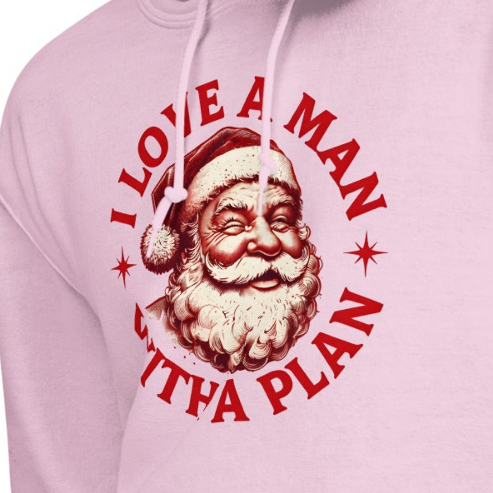 Woman's Christmas Premium I love a men with a plan cosy Hoodie
