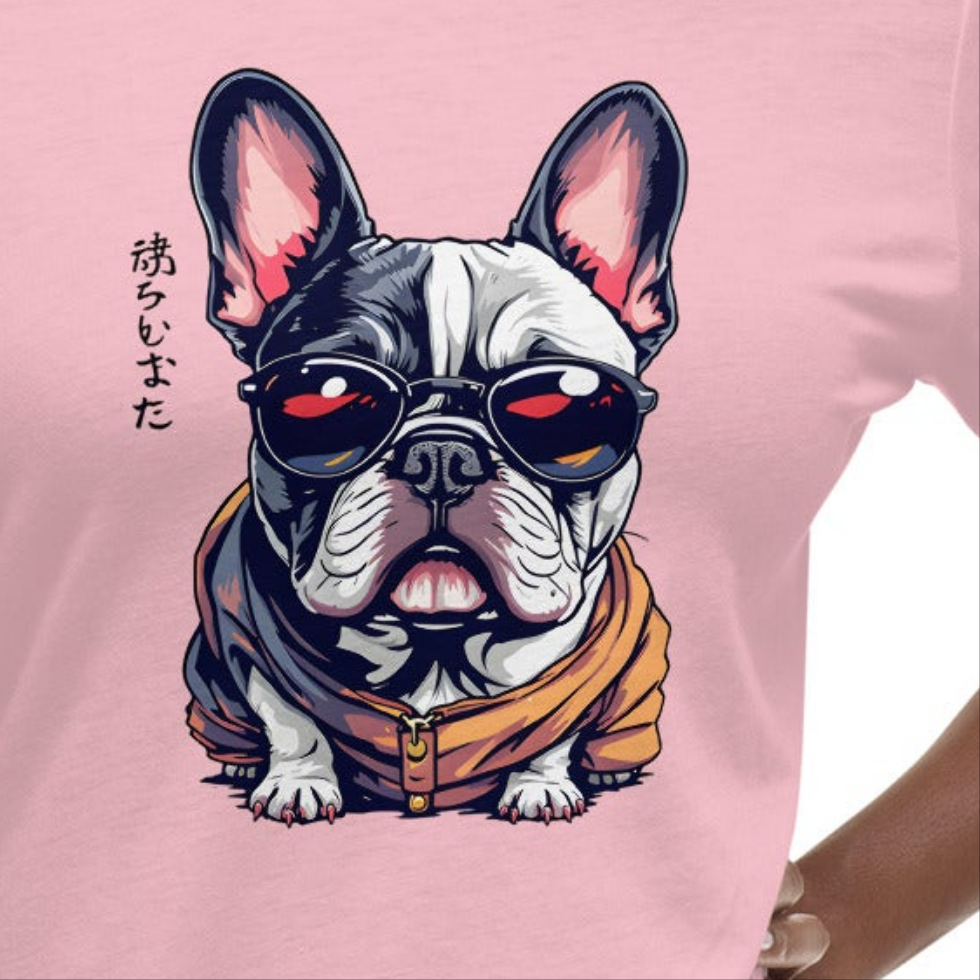 Women's Frenchy bulldog Japanese style Relaxed T-Shirt