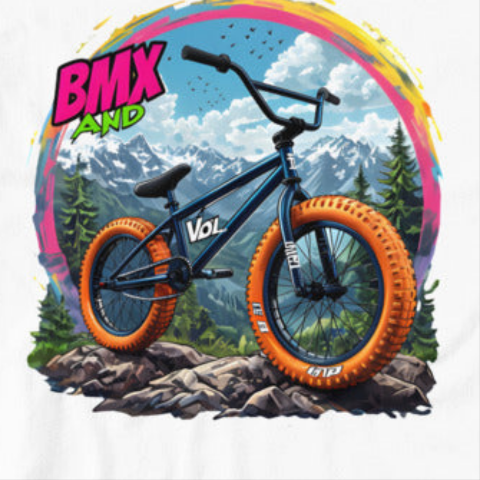 men's Bmx & top graphic Graffiti style t-shirt