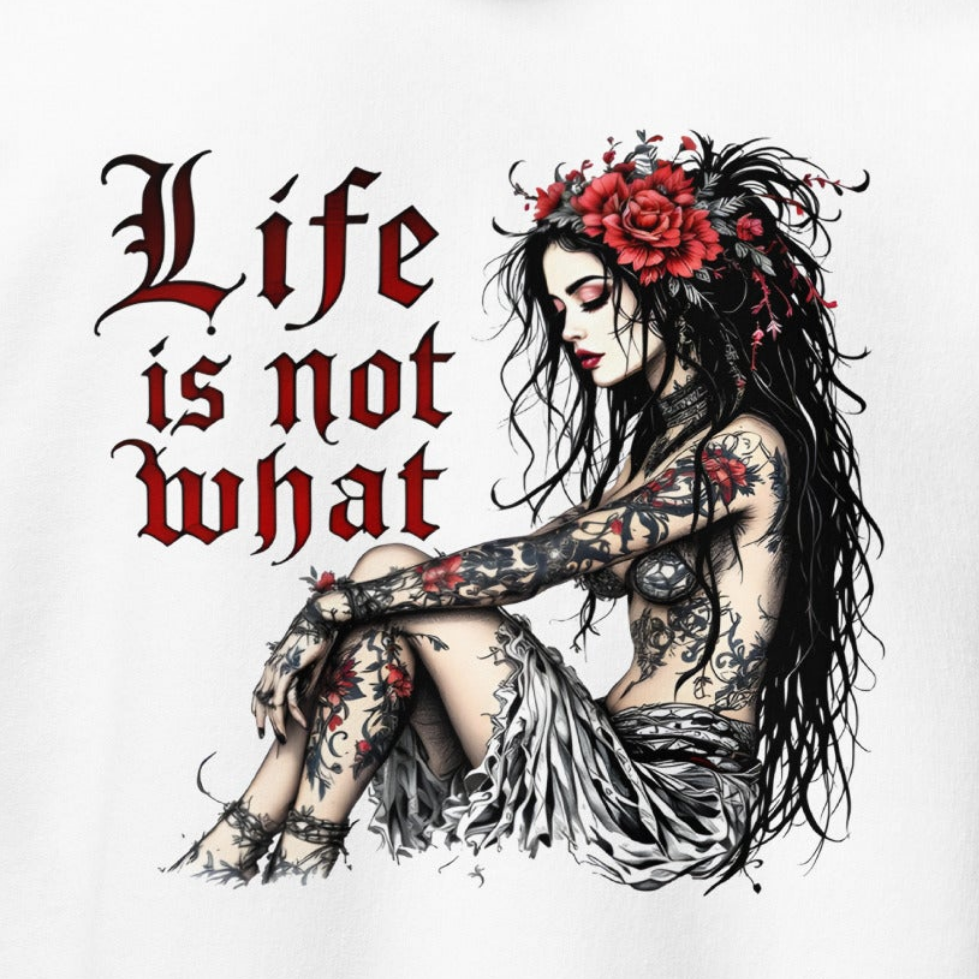 Unisex Illustrated gypsy lady life is not what Hoodie