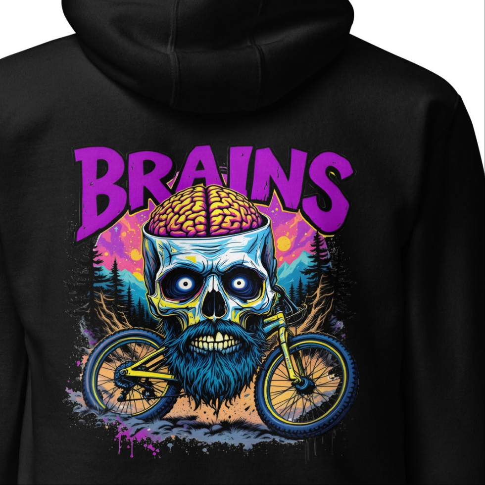 Unisex Brains Rider Twin Print Premium Hoodie