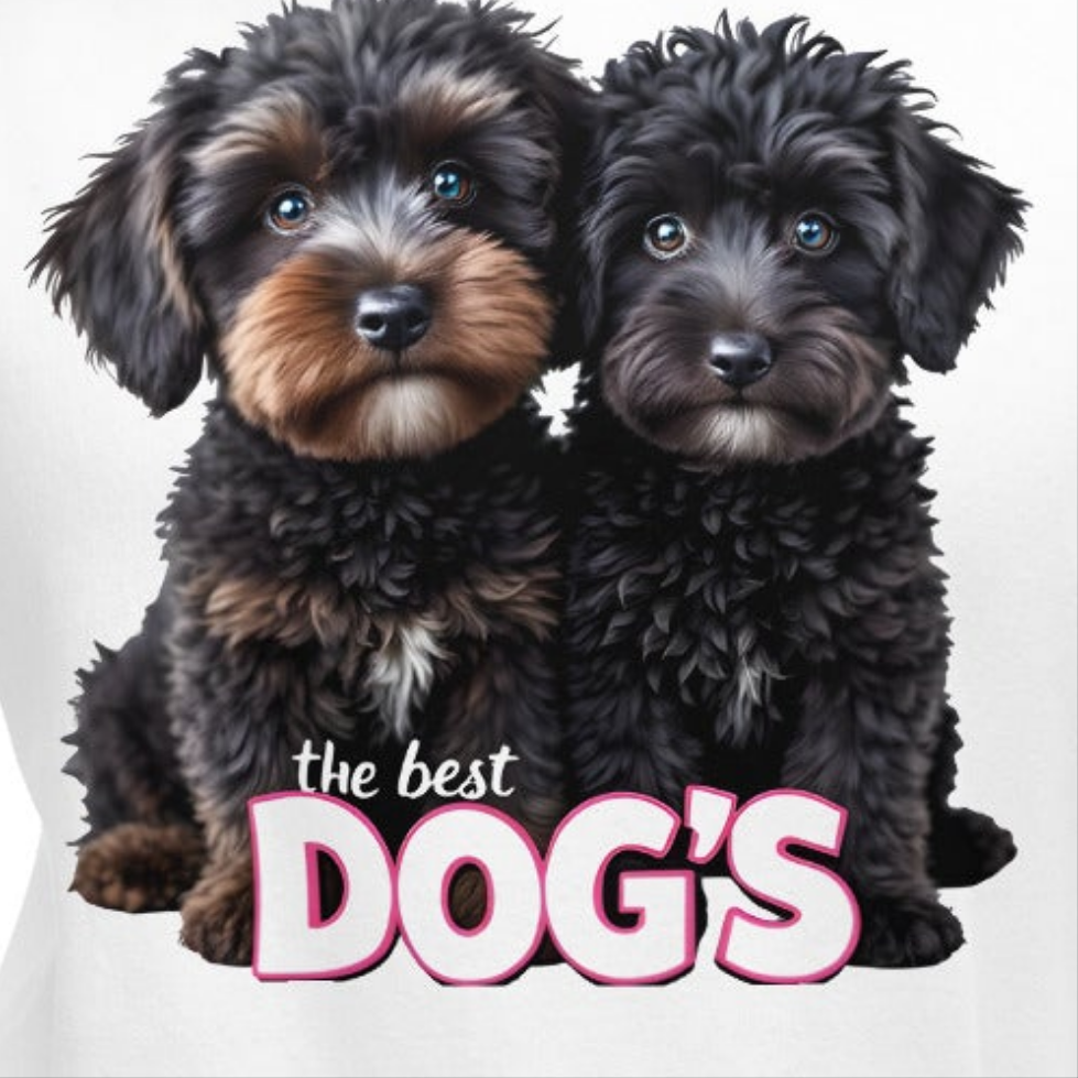 Unisex 2 cockapoos the best dogs Premium single front print Hoodie