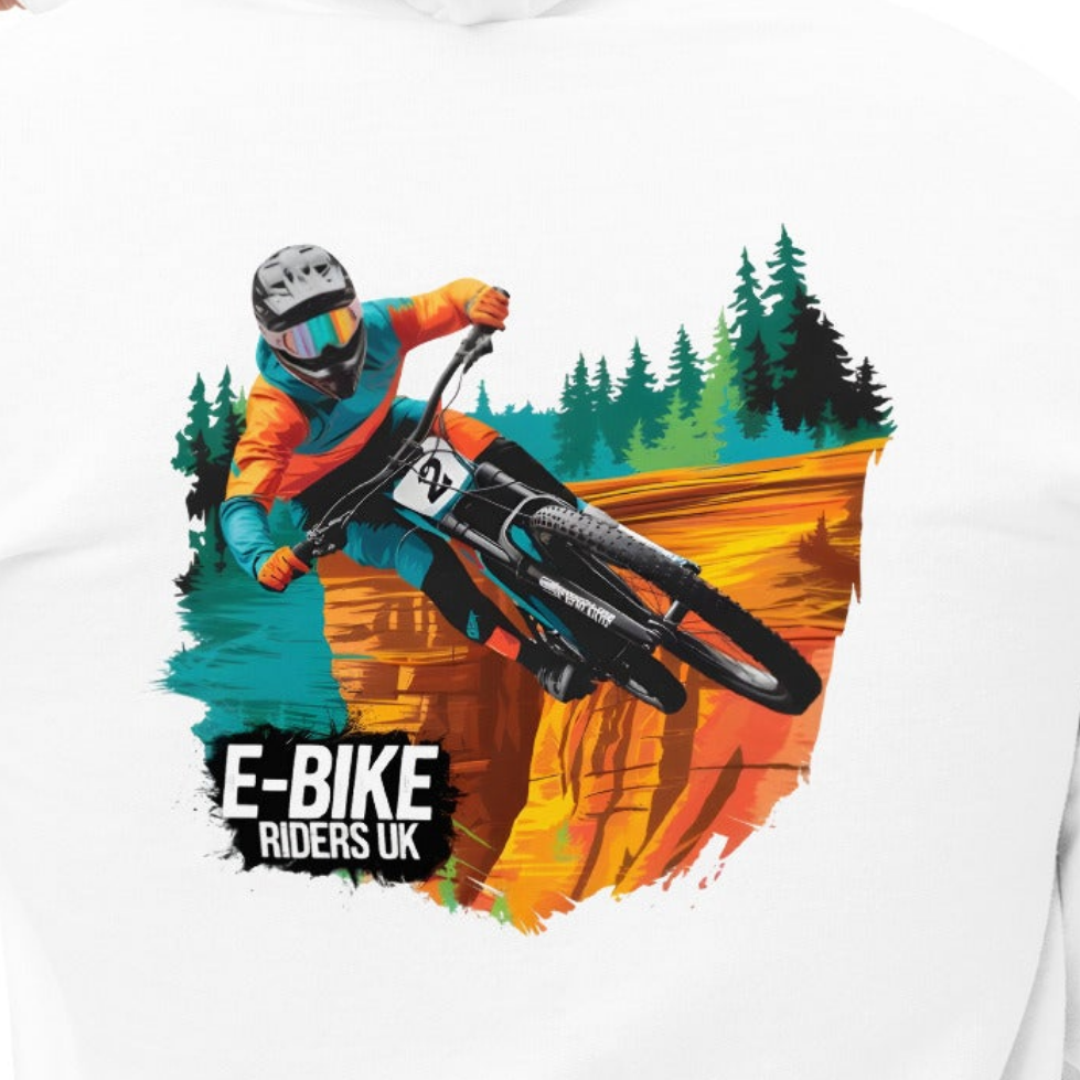 Unisex E-bike riders U K Hoodie