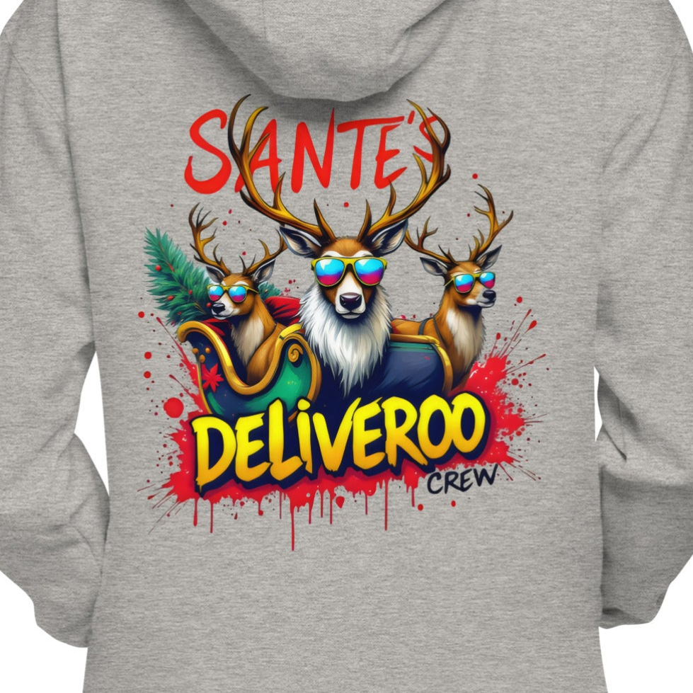 Unisex Santa's Deliveroo crew Christmas premium Hoodie