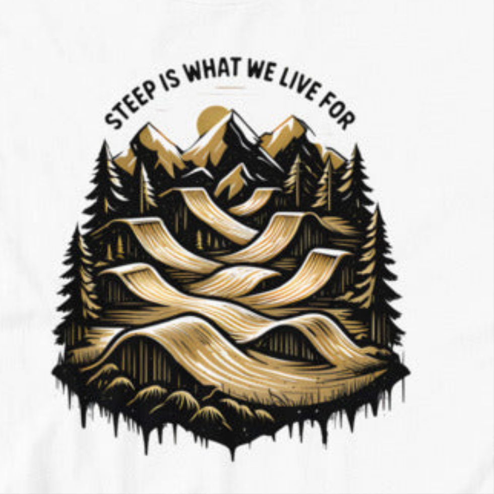 Unisex steep stuff bike park Custom t-shirt