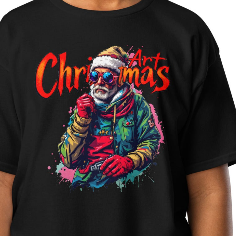 Youth Unisex Christmas art cool looking street artist classic tee