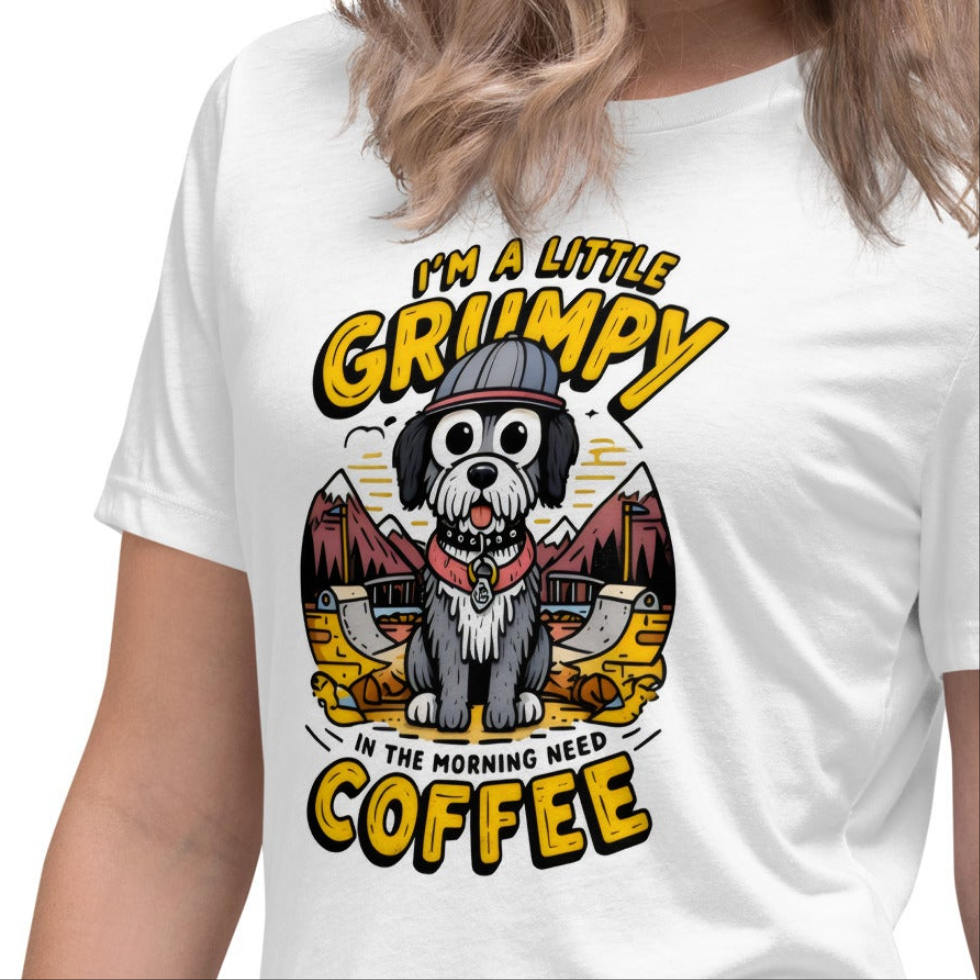 Women's I'm a little grumpy in the morning need coffee Relaxed T-Shirt
