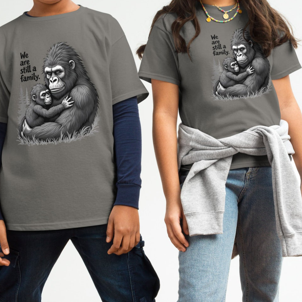 Youth Unisex Linear Gorilla and baby classic tee