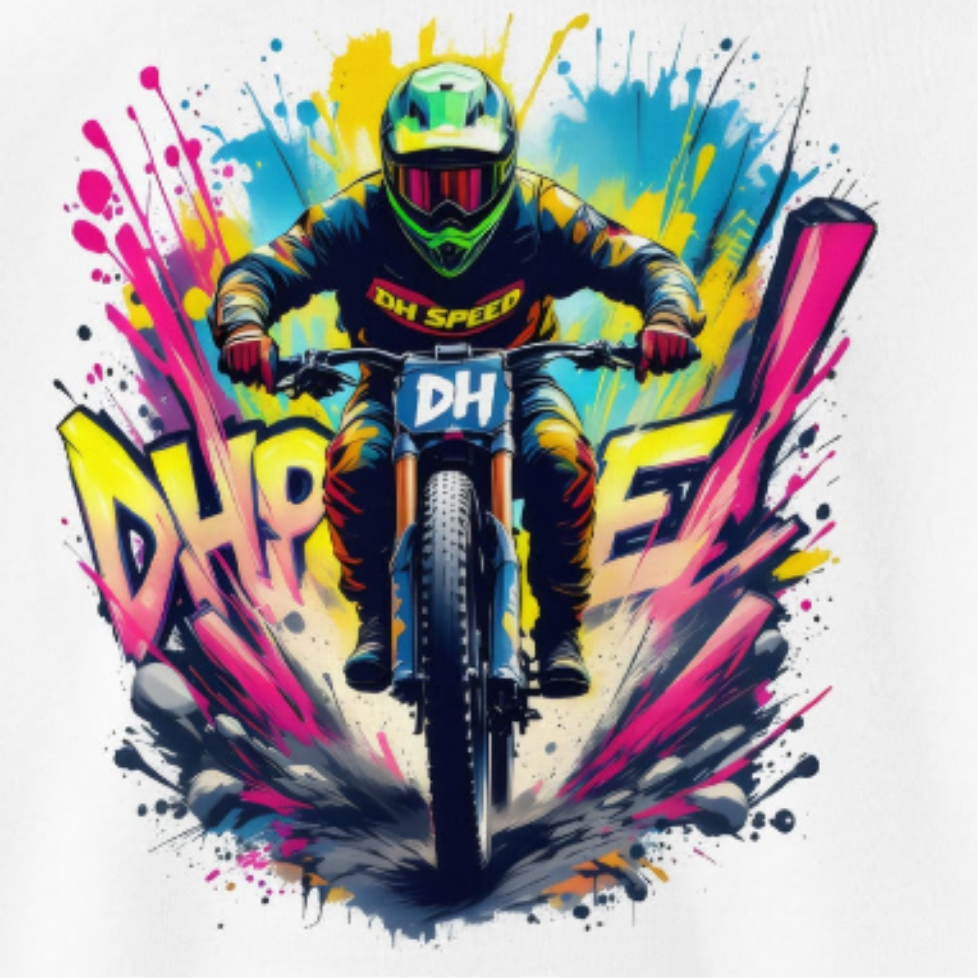 Premium DH Bike Graffiti style heavyweight long sleeve shirt