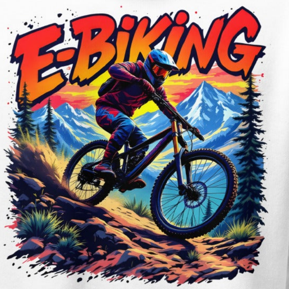 Youth Unisex E-MTB E-biking heavy blend hoodie