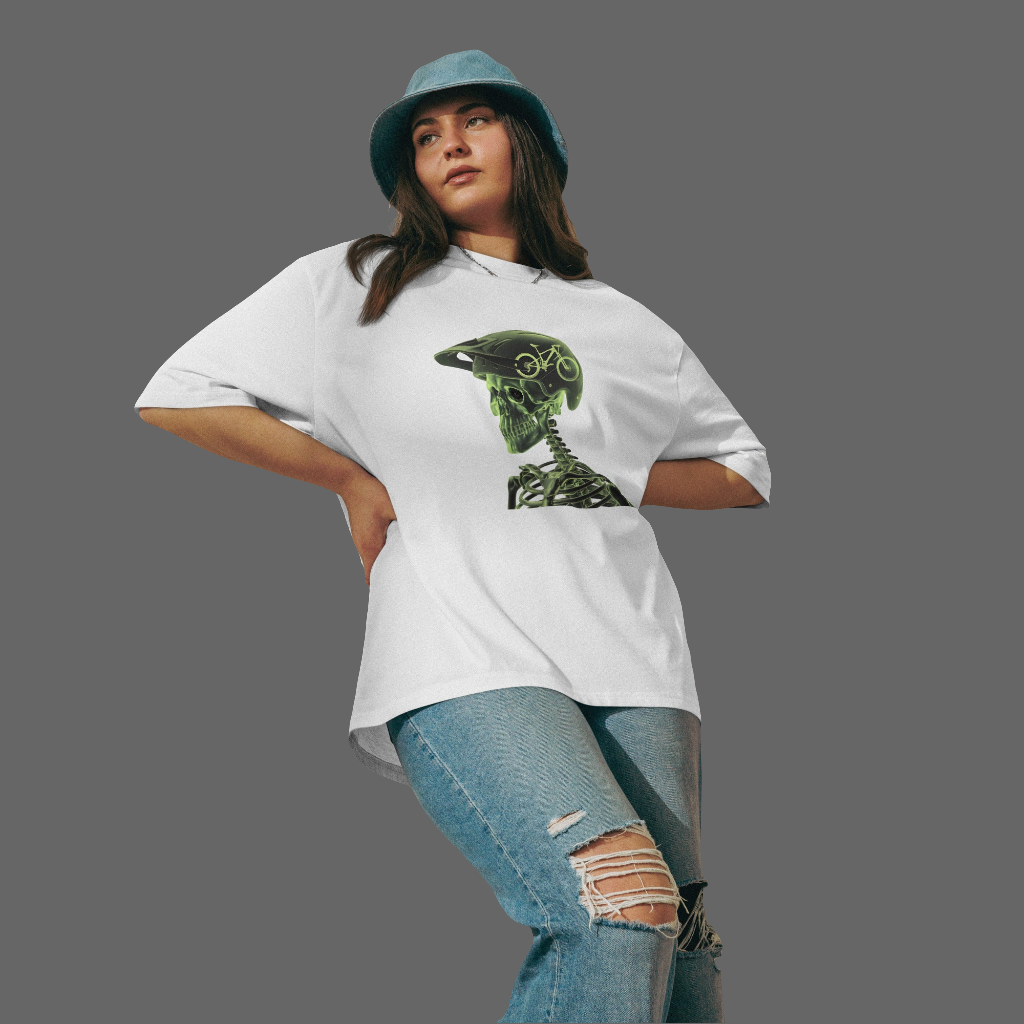 Oversized Unisex Skeleton brain riders selection heavyweight t-shirt