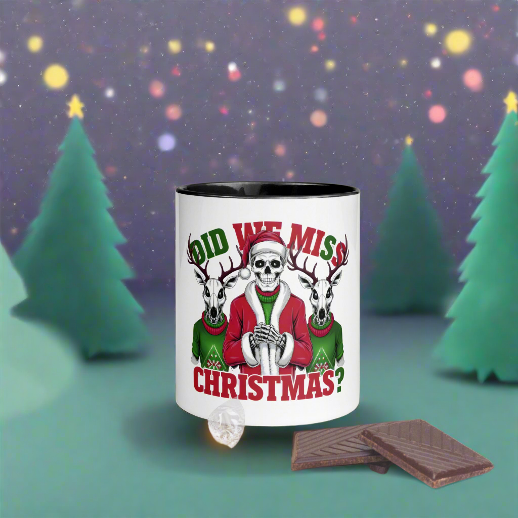 Did I miss Christmas skeletons Mug with Color Inside