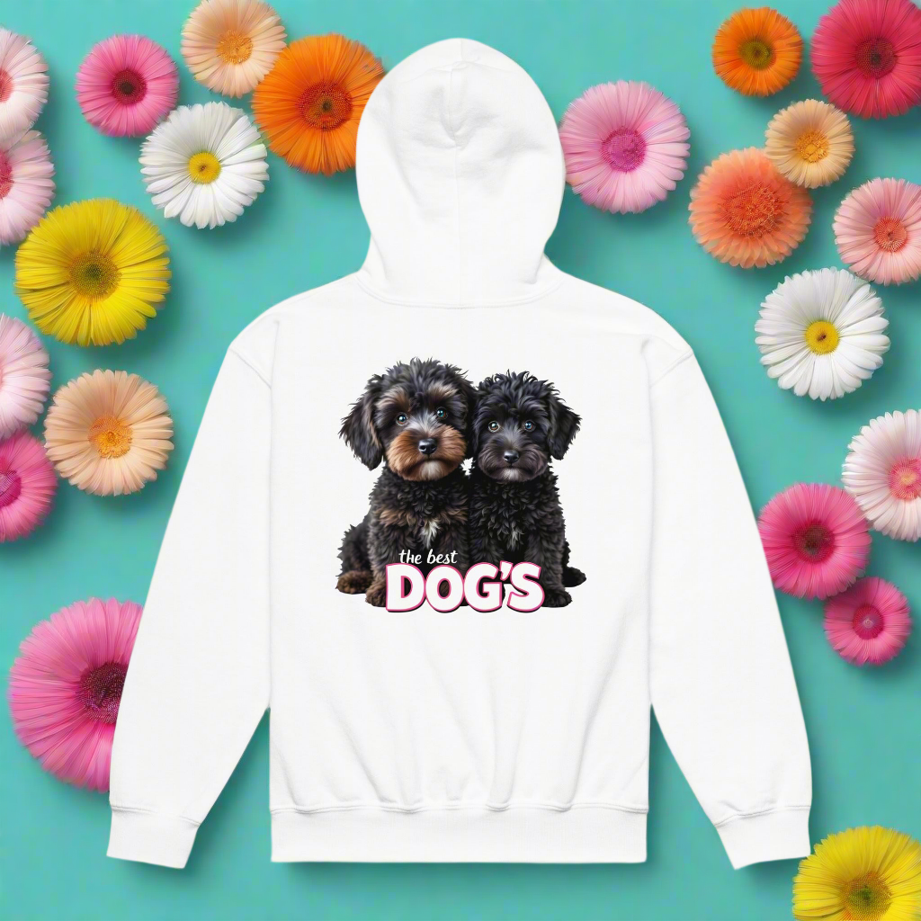 Youth Cockapoos the best dogs heavy blend hoodie
