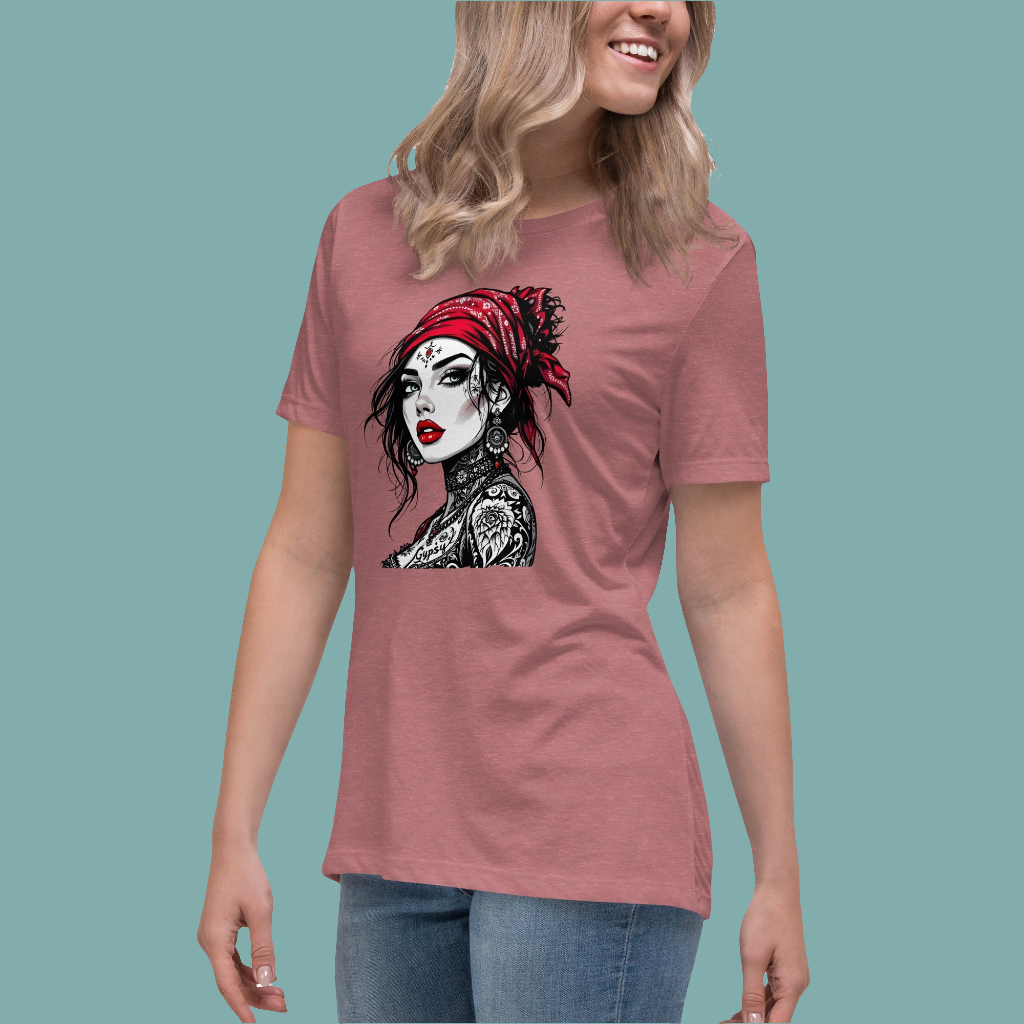 Women' tattoo lady Relaxed T-Shirt