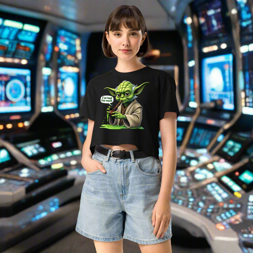 Women’s Yoda I've had too much crop top