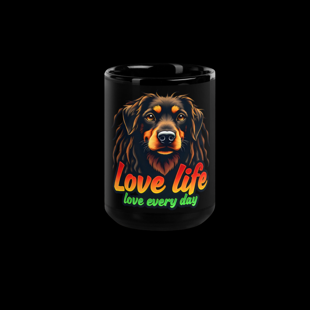 Black Love life everyday Glossy Mug