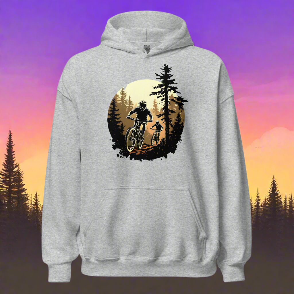 Unisex Twin print MTB-The forest Adventure Hoodie