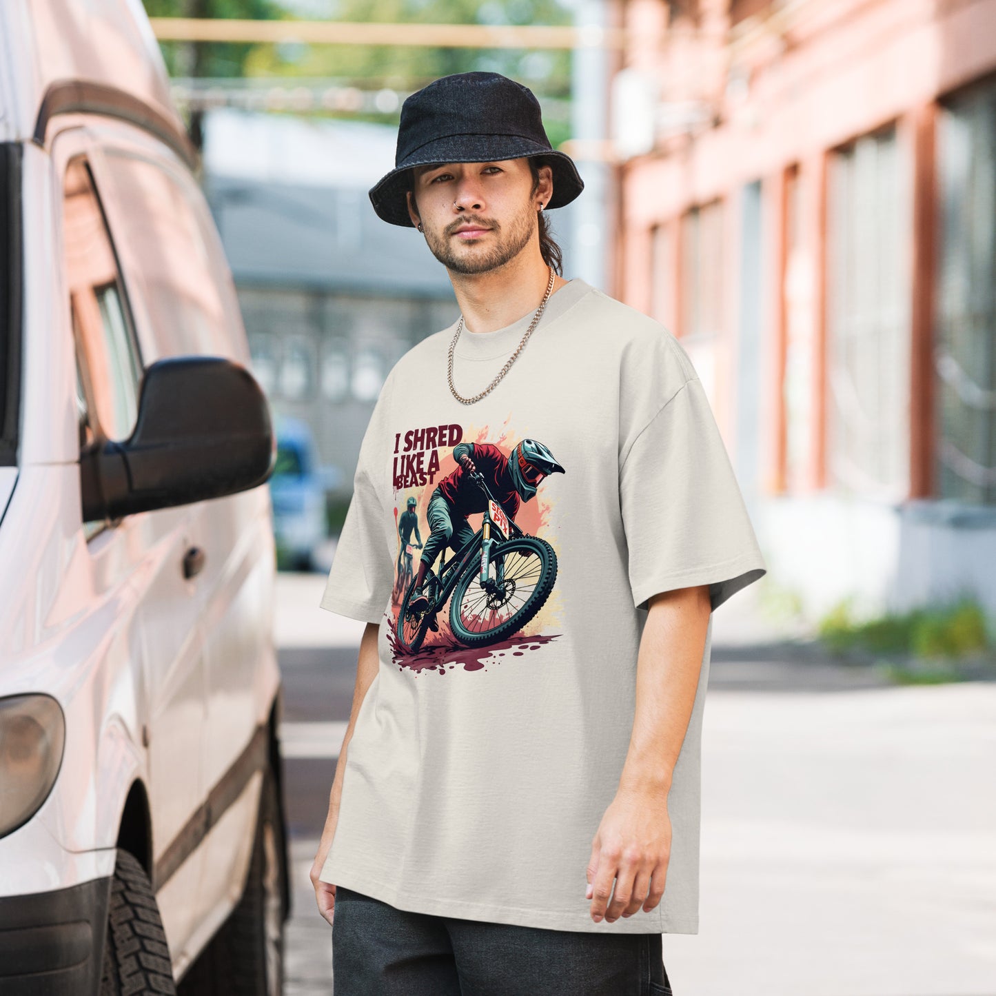 Oversized MTB Shredding faded t-shirt