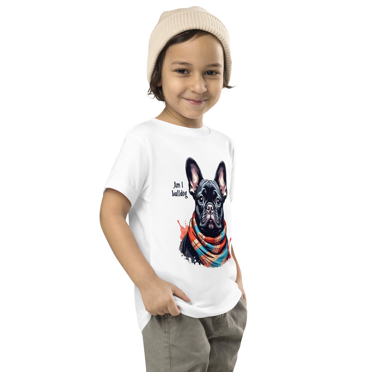 Toddler French bulldog Short Sleeve Tee