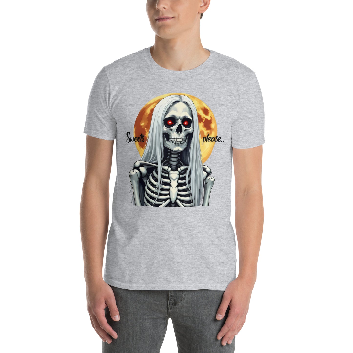 Short-Sleeve Sweets please Halloween Old Lady Unisex T-Shirt