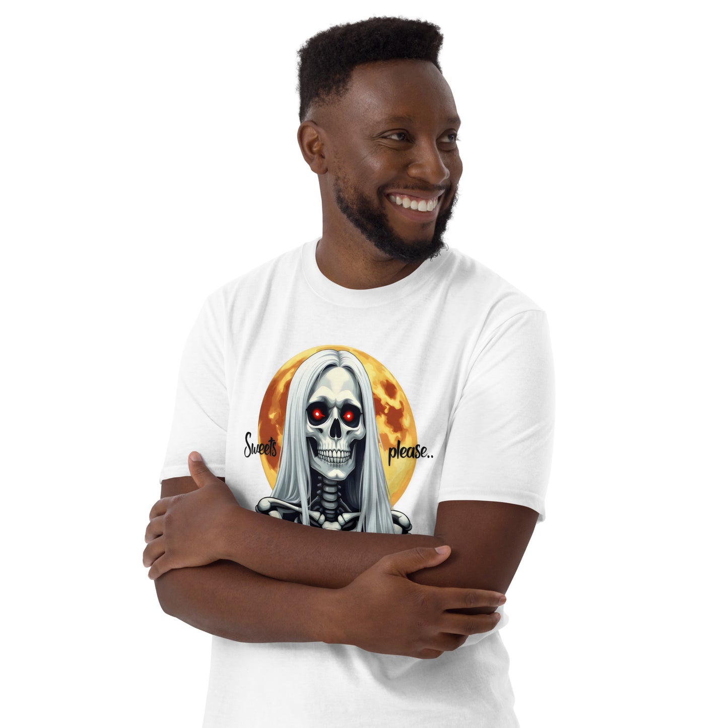 Short-Sleeve Sweets please Halloween Old Lady Unisex T-Shirt