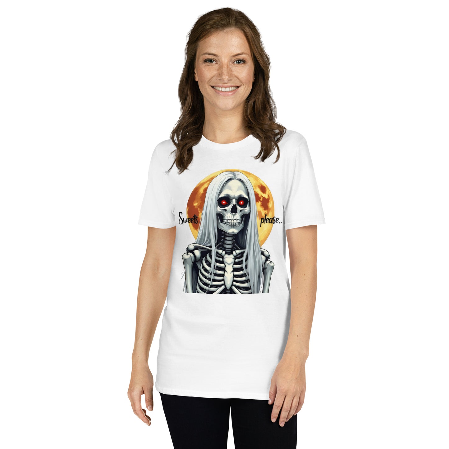 Short-Sleeve Sweets please Halloween Old Lady Unisex T-Shirt