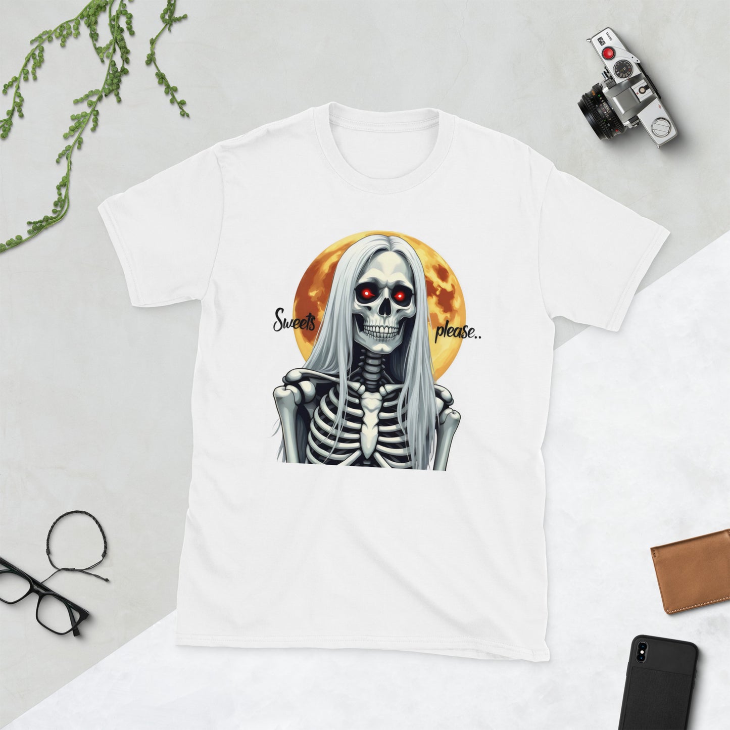 Short-Sleeve Sweets please Halloween Old Lady Unisex T-Shirt