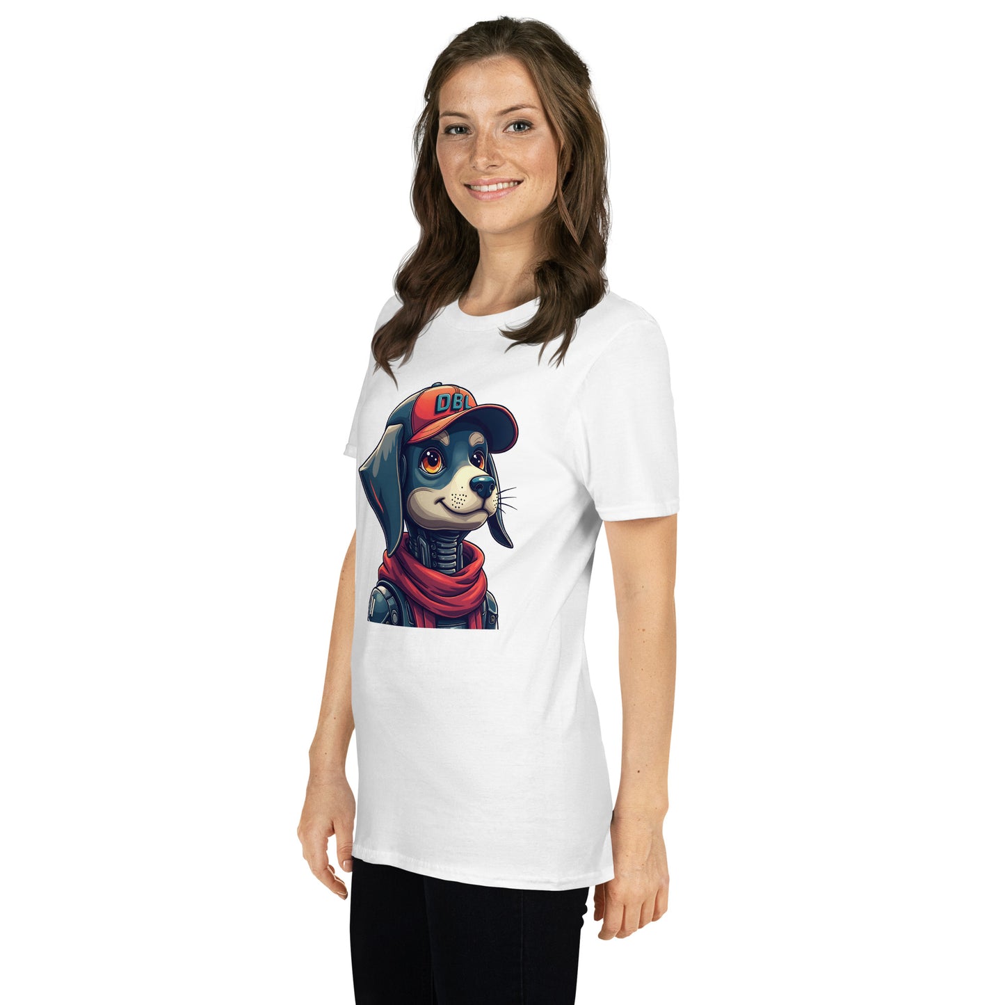 Short-Sleeve Cartoon dog with DBL cap shaggy T-Shirt