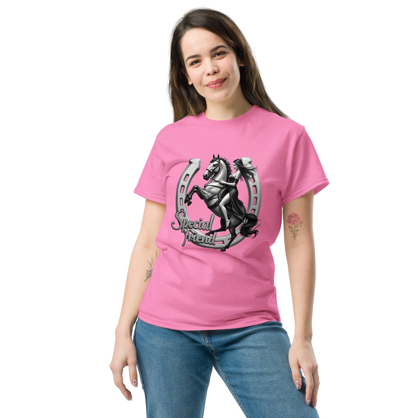 Women's horse Shoe special friend classic tee