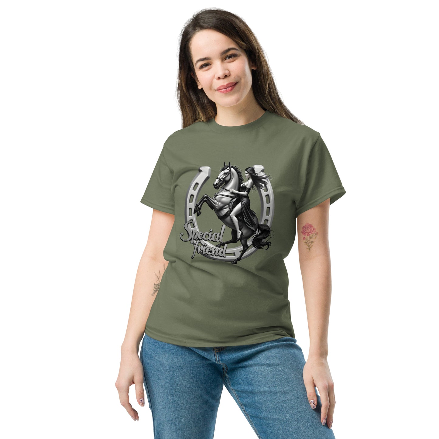 Women's horse Shoe special friend classic tee