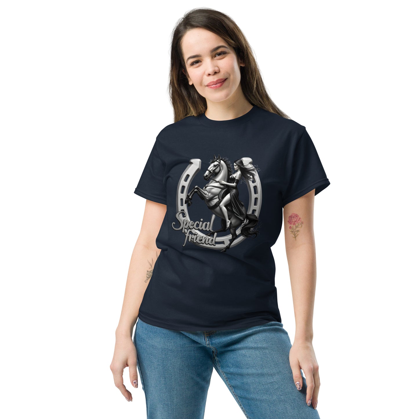 Women's horse Shoe special friend classic tee
