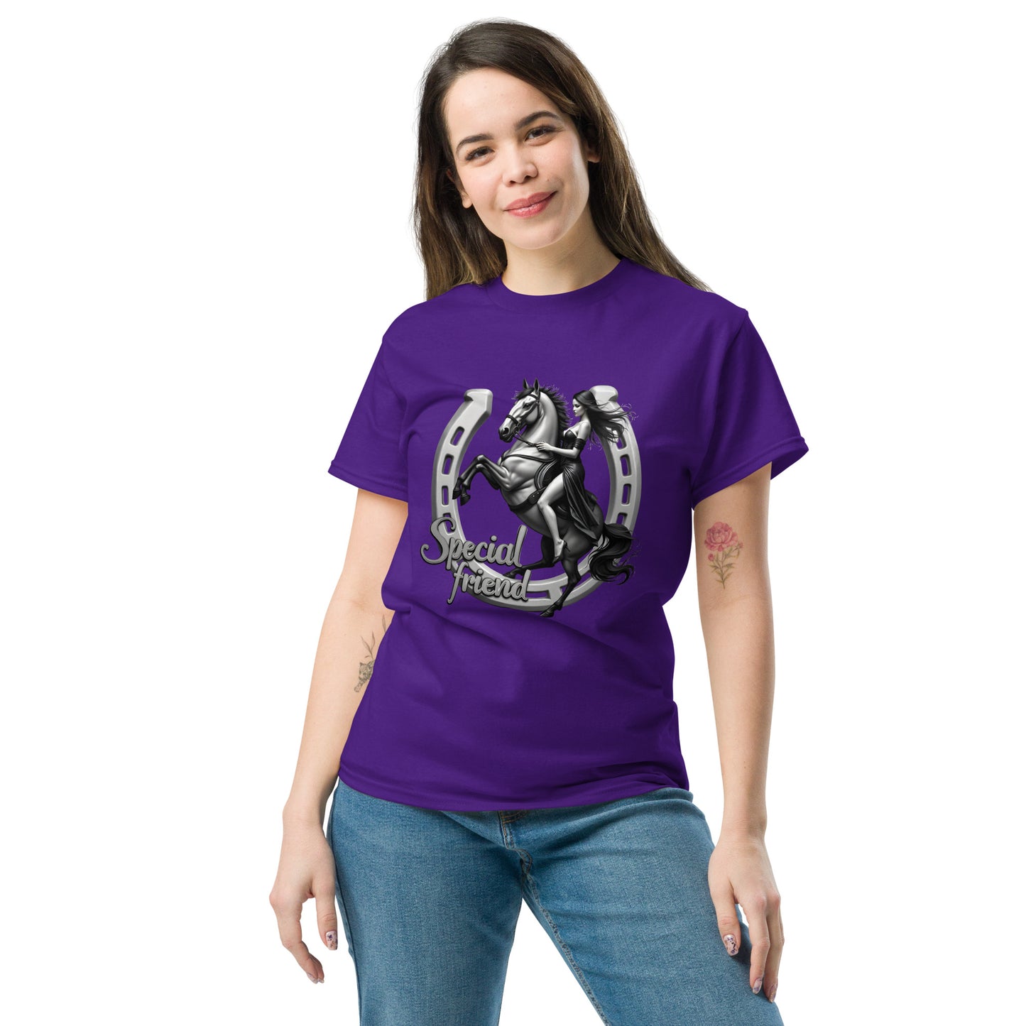 Women's horse Shoe special friend classic tee