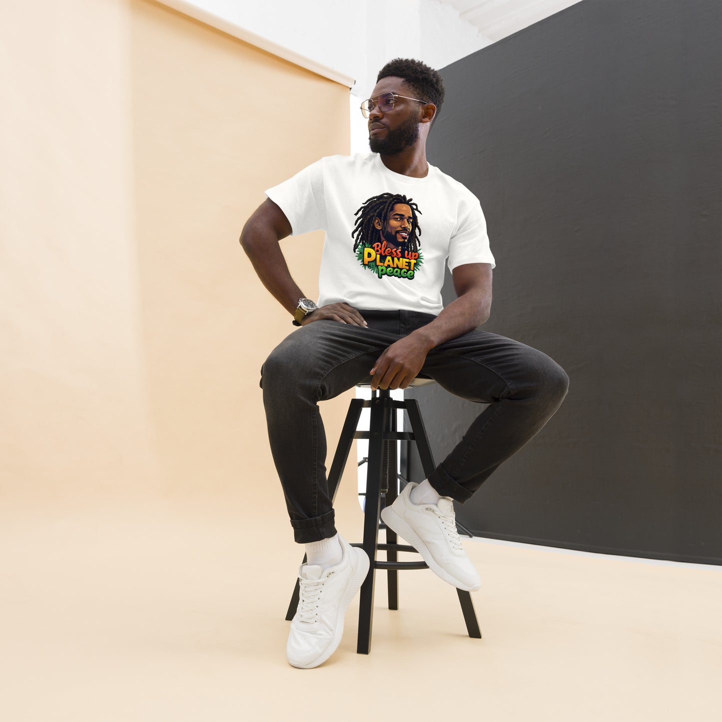 Unisex bless up Planet piece 2 classic tee