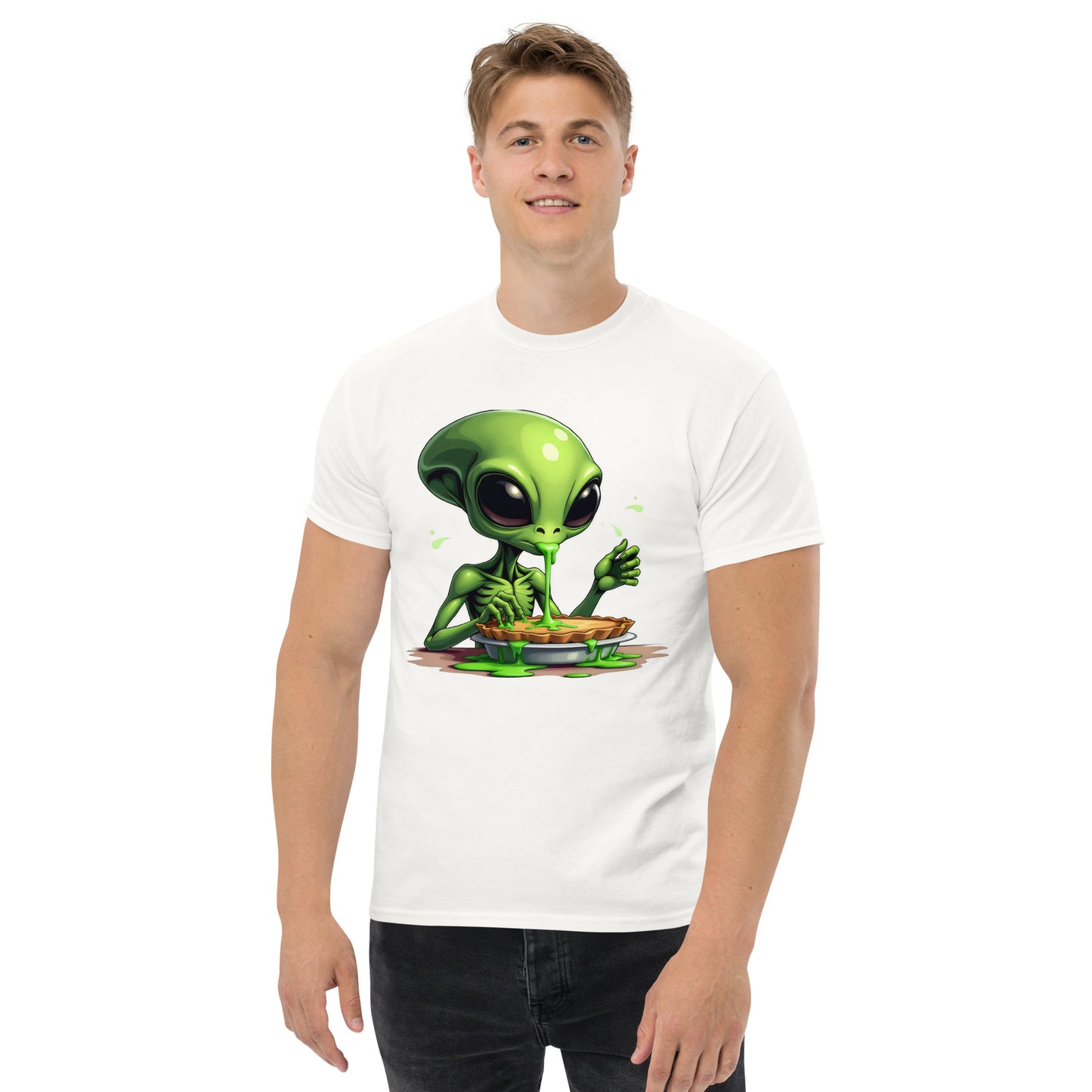 Unisex alien Loves pie classic tee