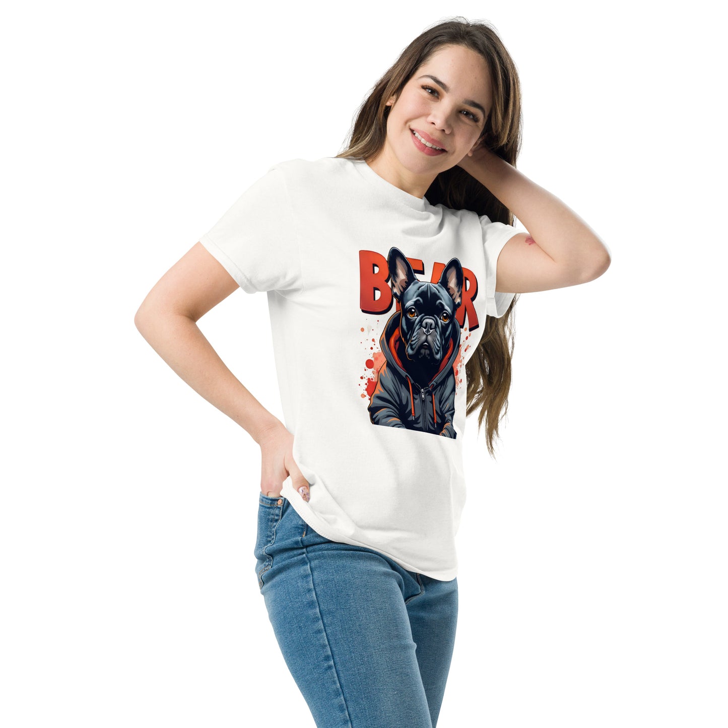 Unisex Bear Dog French bulldog classic tee