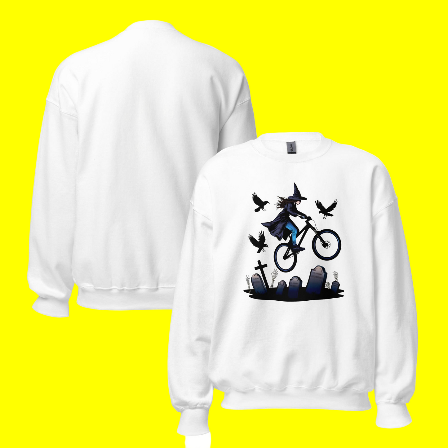 Unisex bike jumping which Halloween style Sweatshirt